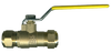 7/8" O.D. Tube Lead Free Forged Brass 600 PSI Compression Ball Valve  LF-BV2062-14