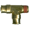 1/4 x 1/8 x 1/4" Brass DOT Push-To-Connect - Male NPT - Push-To-Connect Tee  PC1471-4A
