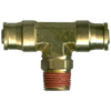 1/4 x 1/4 x 1/4" Brass DOT Push-To-Connect - Push-To-Connect - Male NPT Swivel Tee  PC1472SW-4B