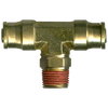 3/8 x 3/8 x 1/4" Brass DOT Push-To-Connect - Push-To-Connect - Male NPT Swivel Tee  PC1472SW-6B