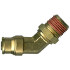 1/4 x 1/8" Brass DOT Push-To-Connect - Male NPT Swivel 45° Elbow  PC1474SW-4A
