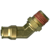 3/8 x 1/8" Brass DOT Push-To-Connect - Male NPT Swivel 45° Elbow  PC1474SW-6A