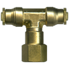 3/8 x 3/8 x 1/4" Brass DOT Push-To-Connect - Push-To-Connect - Female NPT Swivel Tee  PC1478SW-6B
