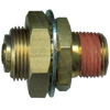 3/8 x 1/2" Brass DOT Push-To-Connect - Male NPT Bulkhead Union  PC1483-6D