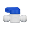 3/8" JG® White Polypropylene Push-To-Connect Shut Off Valve  PPSV041212W