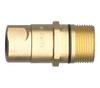 3/4 x 3/4" Brass Aero FD51 Hydraulic Thread-To-Connect Nipple - Female NPT  QD-BTTWN12-12F