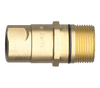 1-1/2 x 1-1/2" Brass Aero FD51 Hydraulic Thread-To-Connect Nipple - Female NPT  QD-BTTWN24-24F