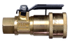1/4 x 1/4" GAS-FLO® Brass RV Natural Gas Q/D Coupler w/Integrated Ball Valve - Female NPT  QD-GMRVC4-4F