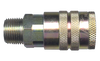 1/4 x 1/4" Steel Tru-Flate Pneumatic Q/D Coupler - Male NPT  QD-TFMC4-4M