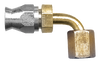 1/4 x 1/4" Brass 100R14 Reusable Hose End - Female 37° JIC Swivel 90° Elbow   SR439-44