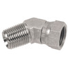 3/4 x 1/2" Steel Male NPT - Female NPSM Swivel 45° Elbow  0646-12-08