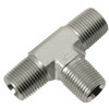1/4 x 1/4 x 1/4" Steel Male NPT - Male NPT - Male NPT Tee  16T66-04-04