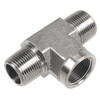 1-1/4 x 1-1/4 x 1-1/4" Steel Male NPT - Female NPT - Female NPT Tee  16T68-24-24