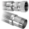 1-1/2 x 1-1/2" x 12" Stainless Steel Hose Assembly w/ Female JIC - Male Plain NPT Ends   G521-150JM-12