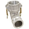 6" 90° Aluminum Type CA90 Female Camlock - Male Camlock  G65CA90-600