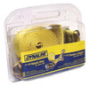 Yellow Polyester Ratchet Strap 1" x 15' w/Double J-Hooks 3,000 lbs.  12340