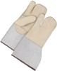 Grain Cowhide One Finger Mitt w/6" Split Cowhide Gauntlet  50-1-1108I-XL