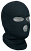 Balaclava Three Hole Black Wool  90-0-720