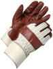 BDG® Brown Nitrile Coated White Canvasback Jersey Lined Glove w/3" Canvas Safety Cuff  99-1-9547