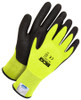 BDG® Polyurethane Coated Dyneema® Knit Cut-Rez Glove Hi-Viz Yellow  99-1-9761