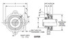 1-1/2" Industrial Eccentric Locking Collar Flange Block Assembly   GVFDR1 1/2
