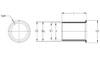 Metric FTH Series Flanged Dryslide PTFE Bushing  MB06087-FTH