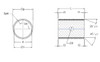 Metric THX Series Dryslide Co-Acetal Cylindrical Bushing     MB08108-THX