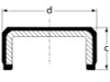 140mm Metric Rubberized Nitrile End Cover Plug  VK-140X15