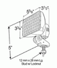 Composite Side/Top Mount - Flood Beam Work Lamp w/Blunt Cut Wire - Clear  64611