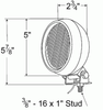 Par 36 5000 Lumen Rubber Housed - Tractor Beam Utility Lamp - Clear  64921