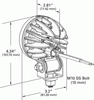 Trilliant® 1800 Lumen T26 LED Work Lamp - Far Flood Beam w/Pigtail 10-48V - Clear  64G01