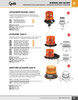 Material Handling LED Beacon Permanent Mount Short Lens - Red  78092
