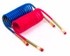1/2" x 12' @ 2 Pack Red/Blue Recoil Air Hose w/Male NPT Fittings  81-0012