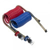 1/2" x 12' @ 2 Pack Red/Blue Low Temp Recoil Air Hoses w/Red & Blue Gladhands & Male NPT Fittings  81-0012-CGH