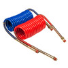 1/2" x 12' @ 2 Pack Red/Blue Recoil Air Hoses w/Brass Handled Male NPT Fittings  81-0012-H