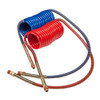 1/2" x 15' @ 2 Pack Red/Blue Recoil Air Hose w/Brass Handled Male NPT Fittings  81-0015-40H