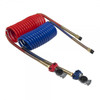 1/2" x 15' @ 2 Pack Red/Blue Recoil Air Hose w/Brass Handled Red & Blue Gladhands & Male NPT Fittings  81-0015-HGH