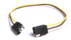 16 AWG @ 12" Flat 3 Pin Trailer Connector - Brown/White/Yellow  82-1033