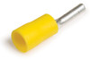 12 - 10 AWG Vinyl Pin Terminal Connectors PVC .110" @ 15 Pack - Yellow  84-2173