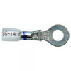 16 - 14 AWG Heat Shrinkable Ring Terminals 1/4" @ 15 Pack - Clear w/Blue Stripe  84-4412