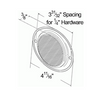 Two-Hole Mounting Reflector - Amber  40233