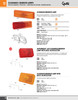 Rectangular Clearance/Marker Lamp Kit (46743 + 43850) - Amber  45093