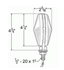 Single Faced Lamp Double Contact - Red  50642