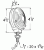 4" Zinc Die Cast Double Faced Lamp - Double Contact - Red/Amber  53020