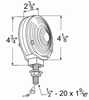 4" Zinc Die Cast Double Faced Lamp - Single Contact - Red/Amber  56020