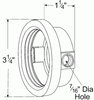 2-1/2" Round Lamp Recessed Open Hole Grommet - Black  91400