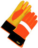Grain Goatskin 3" Gauntlet Crossover Hi-Viz Orange Spandex Back  20-1-1250