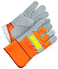 Winter Split Cowhide Canvasback Fitter Pile Lined Hi-Viz Orange  30-9-1003