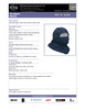Hard Hat Liner Navy Quilted Cotton w/Face Mask Shoulder Length  90-0-420