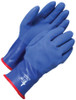 Winter Triple PVC Coated Boa Lined Gauntlet Blue w/Red Cuff  99-9-821